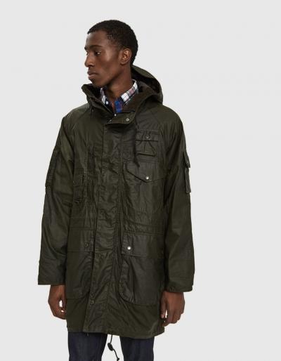 Engineered Garments Barbour Zip Parka In Archive Olive