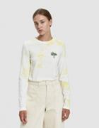 Ganni Verbana Tie-dye Embroidered Tee