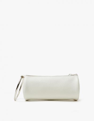 Kara Duffel Wristlet In Off White
