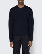 Maison Margiela Elbow Patch Sweater In Dark Blue