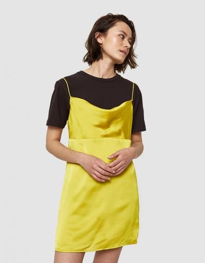 Stelen Tia Dress In Chartreuse