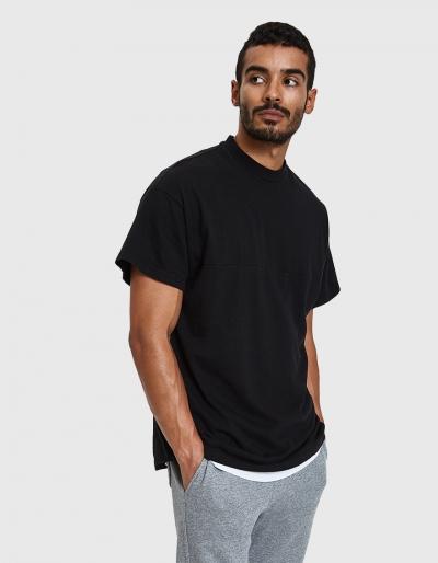 John Elliott Mock Panel Tee In Black