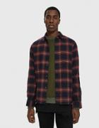 John Elliott Straight Hem Flannel In Black / Brick