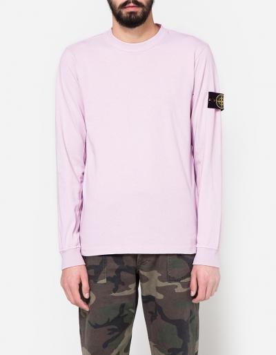 Stone Island Cotton Jersey Ls T-shirt In Rose Quartz