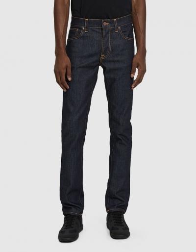 Nudie Jeans Grim Tim Dry Open Navy Denim Jean