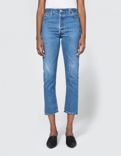 Re/done High Rise Ankle Crop Jean