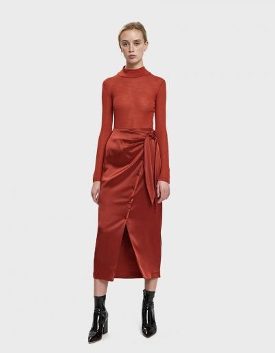 Nanushka Alana Wool Turtleneck In Red