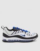 Nike Air Max 98 Sneaker In White/black-racer Blue-volt