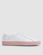 Woman By Common Projects Achilles Low With Colored Sole In White/blush