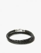 Caputo & Co. Braided Leather Double Wrap W/