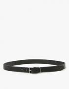 Caputo & Co. Slim Leather Belt In Black