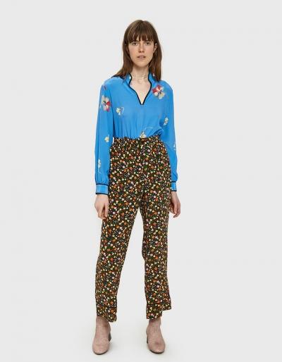 Ganni Joycedale Floral Pull On Pant