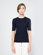 Creatures Of Comfort Mock Rib Top In Navy