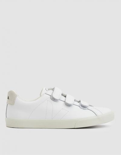 Veja Esplar Leather 3-lock Sneaker In Extra White