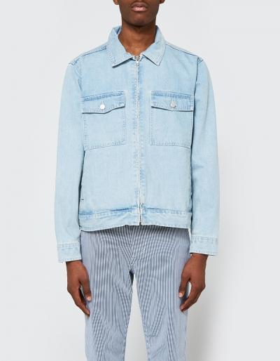 St Ssy Washed Denim Garage Jacket