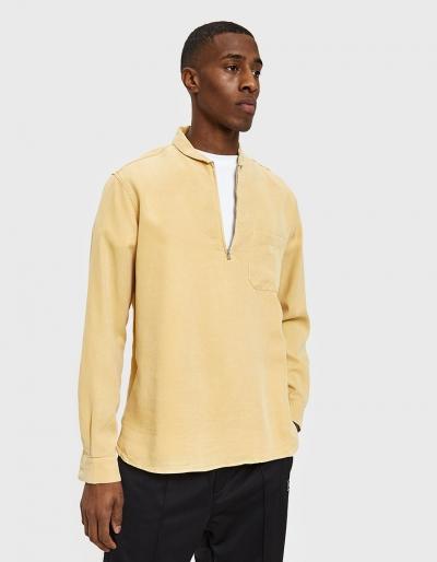 Our Legacy Shawl Zip Shirt In Sun Yellow