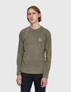 Stone Island L/s Garment Dyed Old Effect Tee In Washed Olive