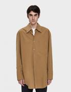 Maison Margiela Compact Poplin Button Up Shirt In
