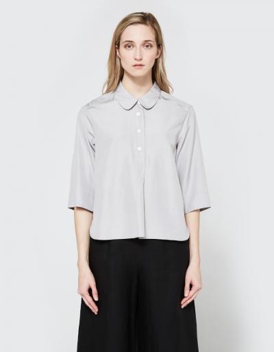 Margaret Howell Summer Pull On Shirt Pale Grey