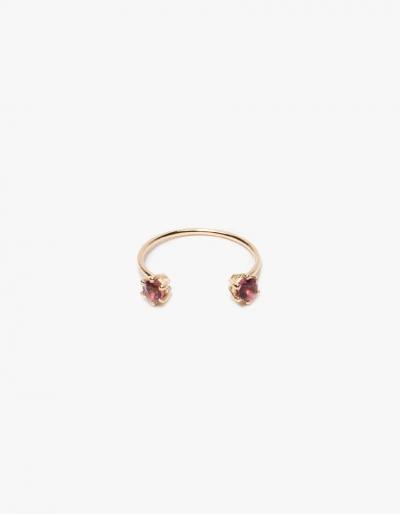 Saskia Diez Wire Solitaire Double Ring