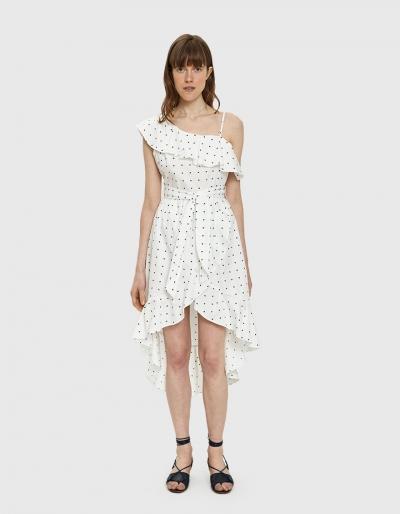 Farrow Julia Polka Dot High-low Dress