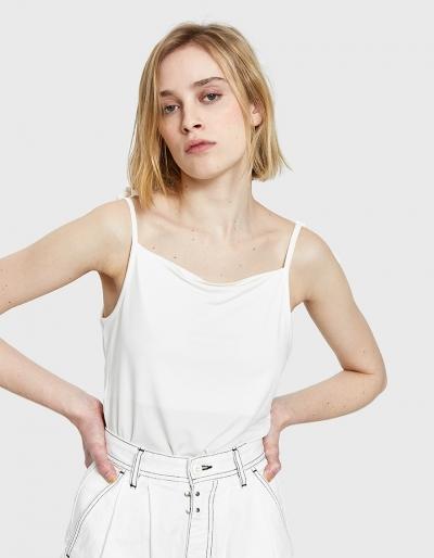 Mm6 Maison Margiela Cupro Jersey Tank In White