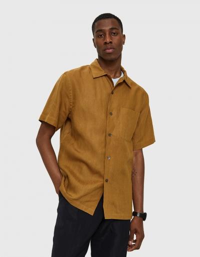 Margaret Howell 50's Shirt In Tobacco