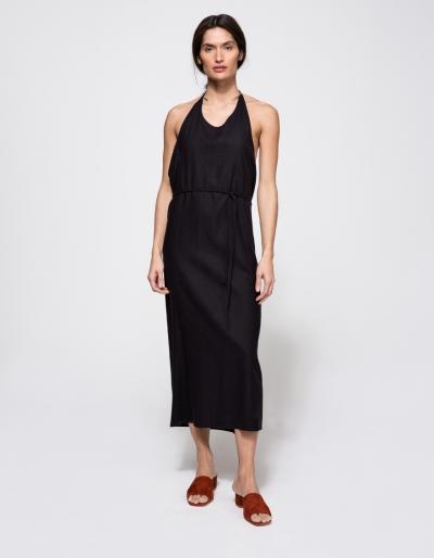 Baserange Apron Dress In Black