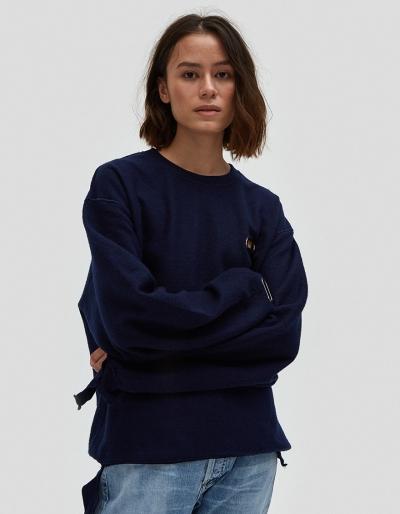 Collina Strada Sweatshirt Grommeted In Navy