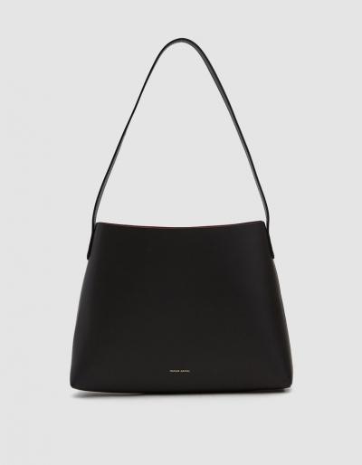Mansur Gavriel Small Hobo Bag In Black/flamma