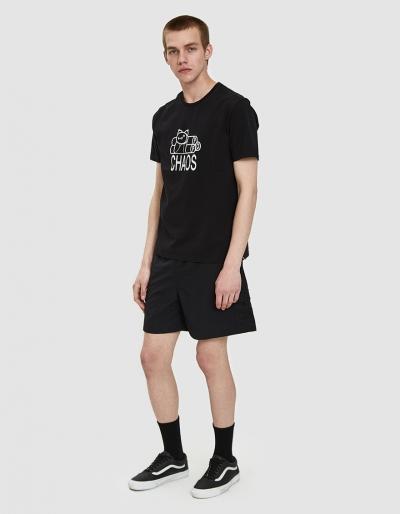 Pop Trading Co. Painter Shorts In Black