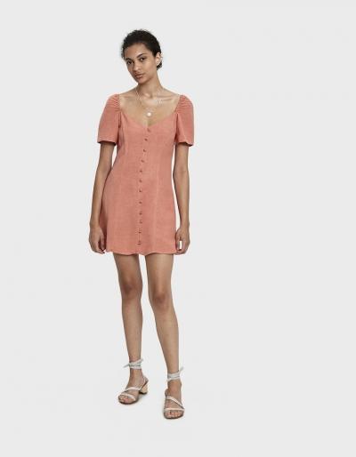 Farrow Laila Sweetheart Button Dress