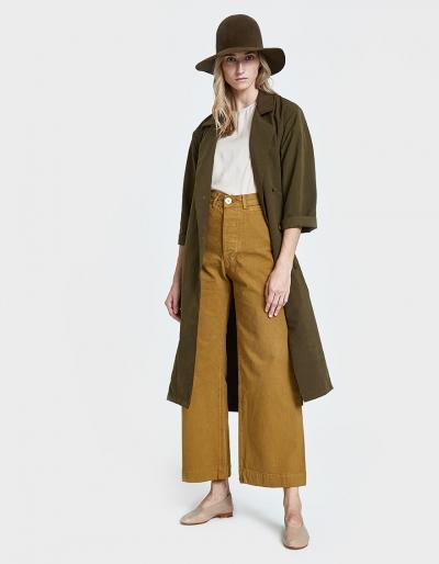 Jesse Kamm The Trench In Olive Brown