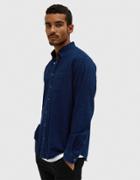 Schnayderman's Leisure Denim One Shirt In Dark Blue