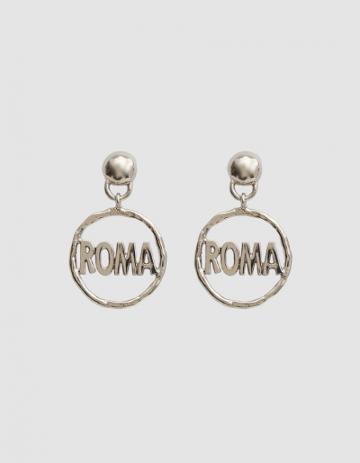 Mondo Mondo Roma Earrings In White Bronze