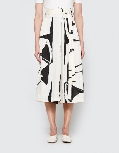 Black Crane Origami Culotte In Print C