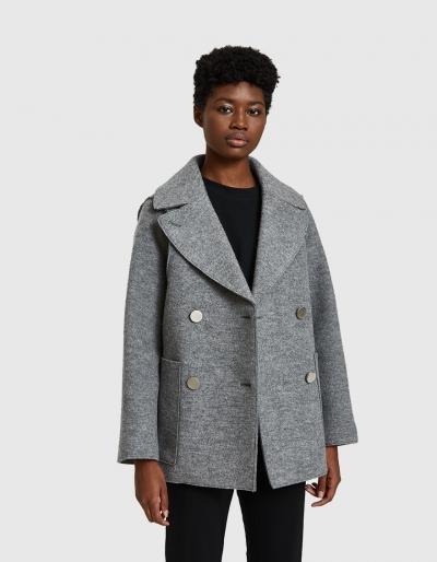 Proenza Schouler Short Coat In Light Grey