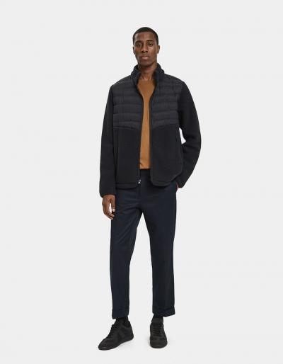 Herschel Supply Co. Hybrid Sherpa Full Zip Fleece In Black