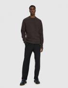 Lemaire Seamless Crewneck Sweater In Palissandro/grey