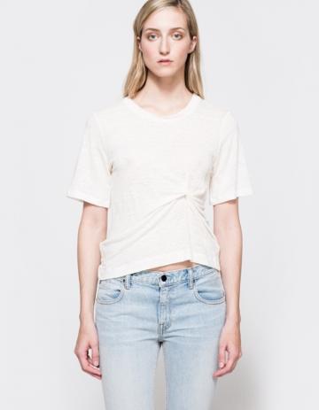 Objects Without Meaning Twist Tee In Chalk