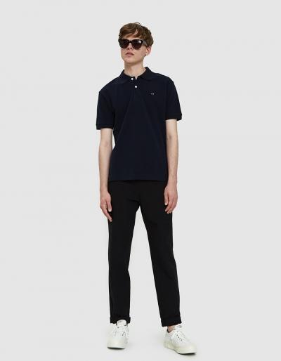 Comme Des Gar Ons Play Black Small Heart Polo In Navy