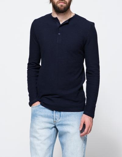 Topman Navy Military Grandad Tee