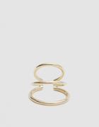 Saskia Diez Wire Bold Earcuff Triple In Gold