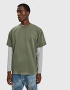 John Elliott S/s Replica Tee In Washed Olive