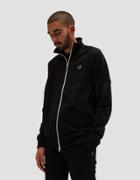 Fred Perry X Laurel Wreath Reverse Tricot Track Jacket In Black