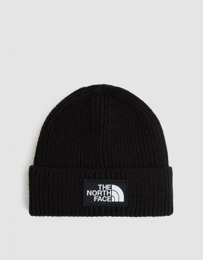 The North Face Black Box Logo Box Cuff Short Beanie In Tnf Black