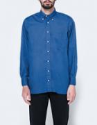 Gitman Brothers Vintage Oversized Blue Poplin