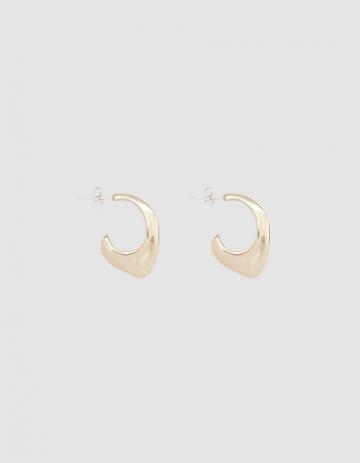 Another Feather Fin Bronze Hoop Earrings
