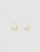 Another Feather Fin Bronze Hoop Earrings