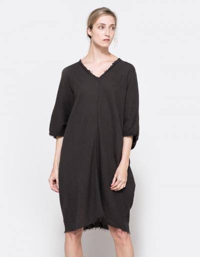 Black Crane Origami Dress Charcoal